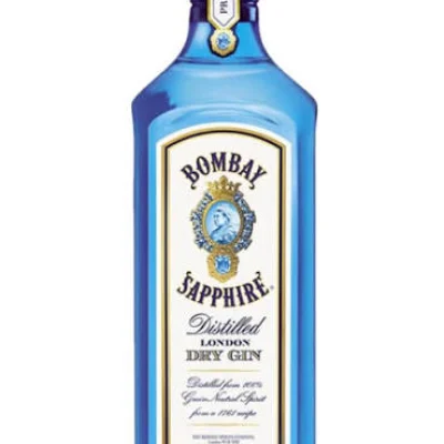 Ginebra Bombay Sapphire - Botella de vidrio azul